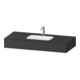 Duravit Ensemble meuble lavabo encastré Qatego 120x55x17 cm, gris mat, avec robinetterie, 1 découpe, avec trop-plein-1