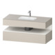 Duravit Ensemble meuble lavabo encastré Qatego 120x55x60 cm, blanc avec miroir, sous-meuble console-1