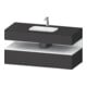Duravit Ensemble meuble lavabo encastré Qatego 120x55x60 cm, blanc, avec robinetterie, Kon-WTU, niche-1