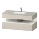 Duravit Ensemble meuble lavabo encastré Qatego 120x55x60 cm, blanc/gris taupe, Kon-WTU, B-1