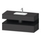 Duravit Ensemble meuble lavabo encastré Qatego 120x55x60 cm, E blanc/gris ma, console sous-lavabo-1