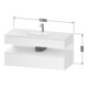 Duravit Ensemble meuble lavabo encastré Qatego 120x55x60 cm, E blanc/gris ma, console sous-lavabo-3