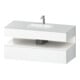 Duravit Ensemble meuble lavabo encastré Qatego 120x55x60cm, blanc brillant/bois clair, Kon-WTU, B-1