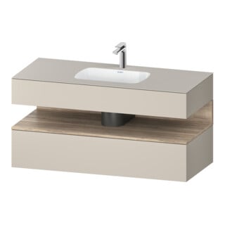 Duravit Ensemble meuble lavabo encastré Qatego 120x55x60cm, E Ma/t ma, sous-lavabo console