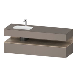 Duravit Ensemble meuble lavabo encastré Qatego 160x50x60 cm, Kon-WTU, B, B l, E Ma/Ba ma