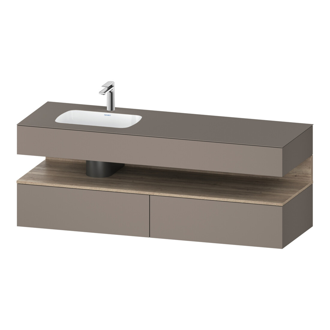 Duravit Ensemble meuble lavabo encastré Qatego 160x50x60 cm, Kon-WTU, B, B l, E Ma/Ba ma