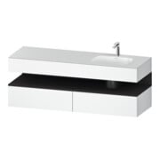 Duravit Ensemble meuble lavabo encastré Qatego 160x50x60 cm, Kon-WTU, B, B r, gris m/blanc m