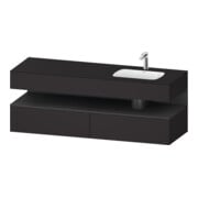 Duravit Ensemble meuble lavabo encastré Qatego 160x50x60 cm, Kon-WTU, gris mat