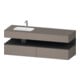 Duravit Ensemble meuble lavabo encastré Qatego 160x50x60 cm, Kon-WTU, gris/mat-1