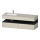 Duravit Ensemble meuble lavabo encastré Qatego 160x50x60 cm, Kon-WTU, gris mat-1