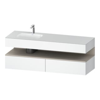 Duravit Ensemble meuble lavabo encastré Qatego 160x50x60 cm, Kon-WTU, L l, P mat/blanc chaud