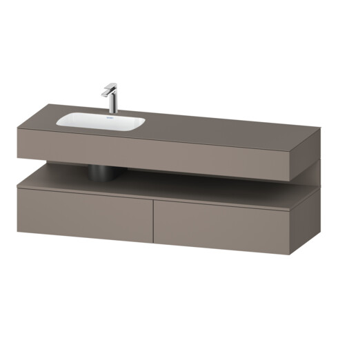 Duravit Ensemble meuble lavabo encastré Qatego 160x50x60cm, Kon-WTU, B, B gauche, bas. ma