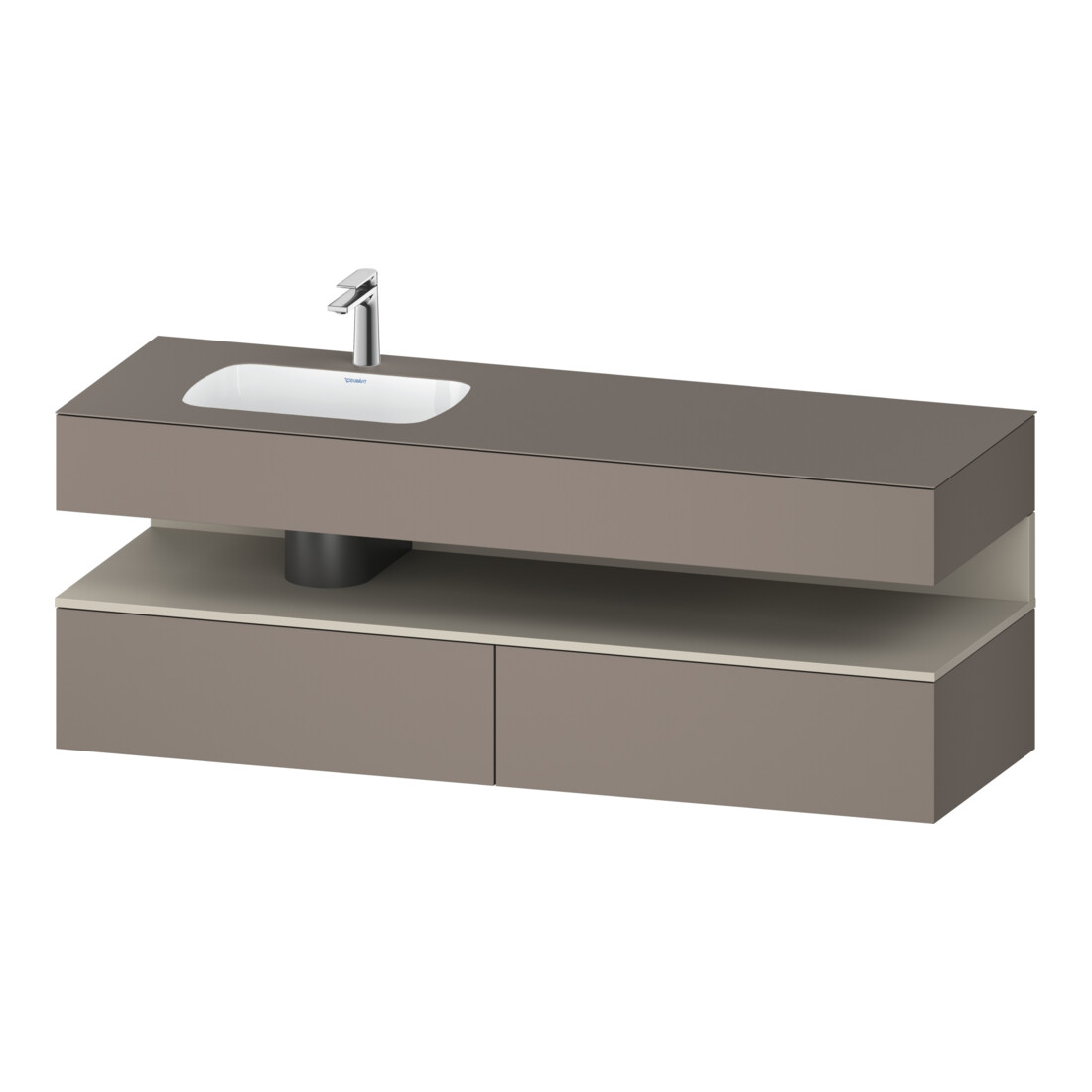 Duravit Ensemble meuble-lavabo encastré Qatego 160x50x60cm, Kon-WTU, B, B l, T m/ba ma