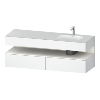 Duravit Ensemble meuble lavabo encastré Qatego 160x50x60cm, Kon-WTU, B, B r, w m/we ma