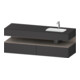 Duravit Ensemble meuble lavabo encastré Qatego 160x50x60cm, Kon-WTU, blanc, mat/granit mat-1