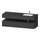 Duravit Ensemble meuble lavabo encastré Qatego 160x50x60cm, Kon-WTU, évier à droite, gris mat-1
