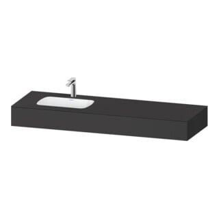Duravit Ensemble meuble lavabo encastré Qatego 160x55x17 cm, avec K, 1 AS, avec Ü, B l, gris ma