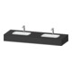 Duravit Ensemble meuble lavabo encastré Qatego 160x55x17cm, gris, 2 tiroirs-1