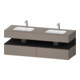 Duravit Ensemble meuble lavabo encastré Qatego 160x55x60 cm, Kon-WTU, B, gris m/ba ma-1