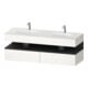 Duravit Ensemble meuble lavabo encastré Qatego 160x55x60cm, Kon-WTU, B, gris m/bl mat-1