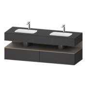 Duravit Ensemble meuble lavabo encastré Qatego 160x55x60cm, Kon-WTU, bas. avec Grap ma