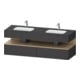 Duravit Ensemble meuble lavabo encastré Qatego 160x55x60cm, Kon-WTU, Ei nat/grap ma-1