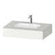 Duravit Ensemble meuble lavabo encastré Qatego 80x55x17 cm, blanc mat, avec console, 1 découpe, avec trop-plein-1