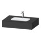 Duravit Ensemble meuble lavabo encastré Qatego 80x55x17 cm, gris, avec 1 découpe, avec trop-plein-1