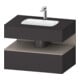 Duravit Ensemble meuble lavabo encastré Qatego 80x55x60 cm, blanc mat/gris mat, sous-lavabo console-1
