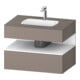 Duravit Ensemble meuble lavabo encastré Qatego 80x55x60 cm, blanc mat, meuble console-1