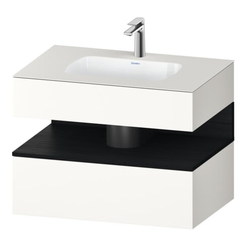 Duravit Ensemble meuble lavabo encastré Qatego 80x55x60 cm, blanc mat, sous-lavabo console