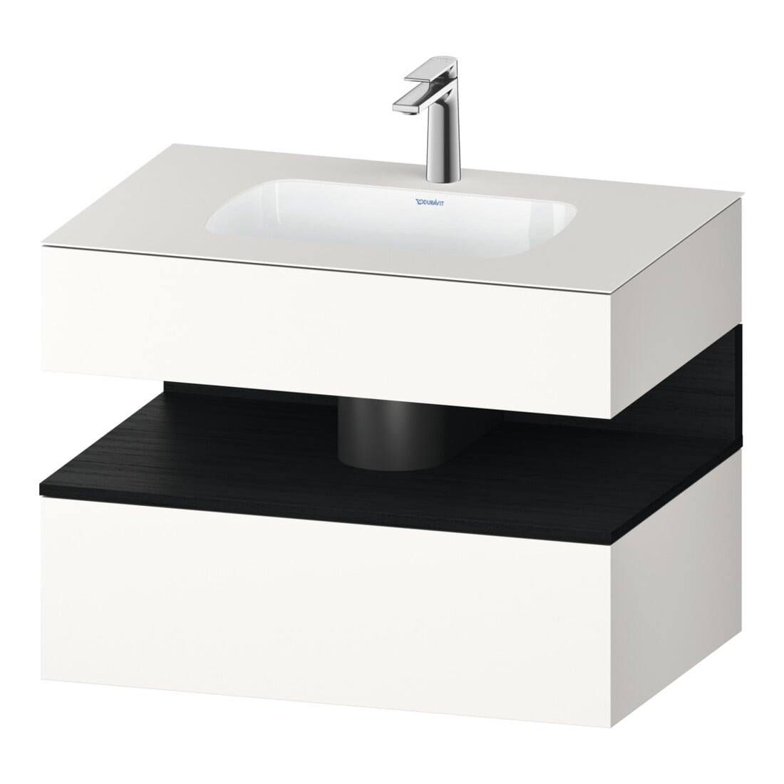 Duravit Ensemble meuble lavabo encastré Qatego 80x55x60 cm, blanc mat, sous-lavabo console