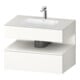 Duravit Ensemble meuble lavabo encastré Qatego 80x55x60 cm, blanc mat, sous-lavabo console, niche-1