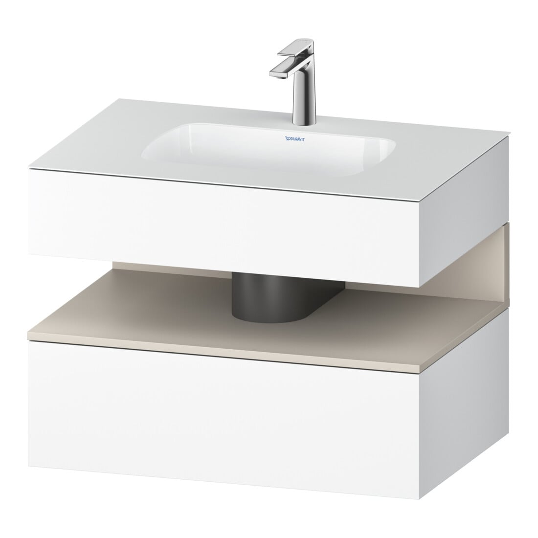 Duravit Ensemble meuble lavabo encastré Qatego 80x55x60 cm, T m/we m, Kon-WTU, niches b
