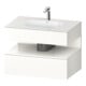 Duravit Ensemble meuble lavabo encastré Qatego 80x55x60cm, blanc hgl, console sous-lavabo-1
