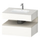Duravit Ensemble meuble lavabo encastré Qatego 80x55x60cm, T blanc mat, console sous lavabo-1