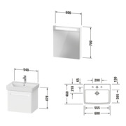 Duravit Ensemble meuble n° 1 60 cm, charnière droite, blanc mat-4