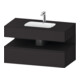 Duravit Ensemble meuble vasque encastrable Qatego 100x55x60 cm, graphite mat, sous-vasque console-1