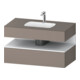 Duravit Ensemble meuble vasque encastrable Qatego 100x55x60cm, blanc mat, sous-meuble console-1