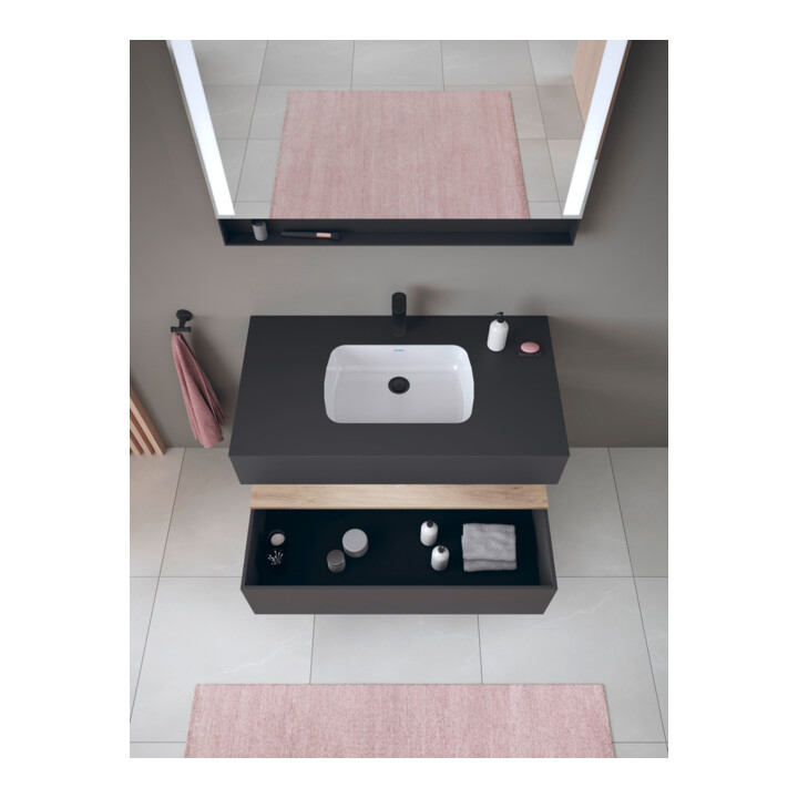 Duravit Ensemble meuble vasque encastrable Qatego 100x55x60cm, E Ma/Gris m, Kon-WTU, B