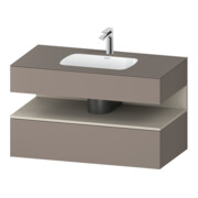 Duravit Ensemble meuble vasque encastrable Qatego 100x55x60cm, T m/ba ma, sous-meuble console