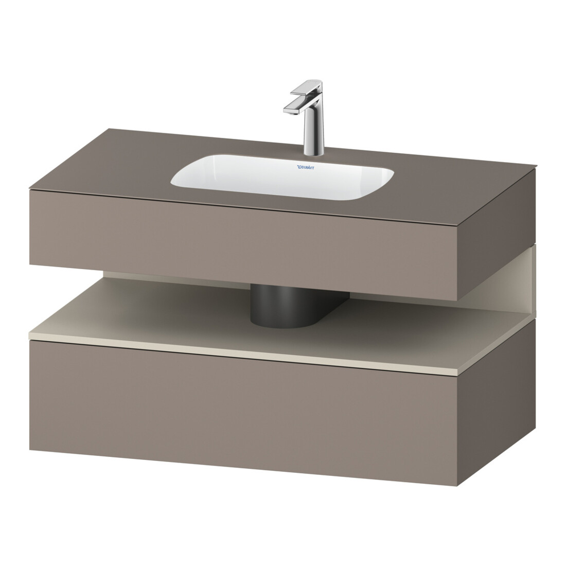 Duravit Ensemble meuble vasque encastrable Qatego 100x55x60cm, T m/ba ma, sous-meuble console