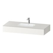 Duravit Ensemble meuble vasque encastrable Qatego 120x55x17 cm, blanc mat, 1 découpe, avec plan