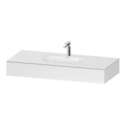 Duravit Ensemble meuble vasque encastrable Qatego 120x55x17cm, blanc mat, 1 découpe, avec plan de toilette