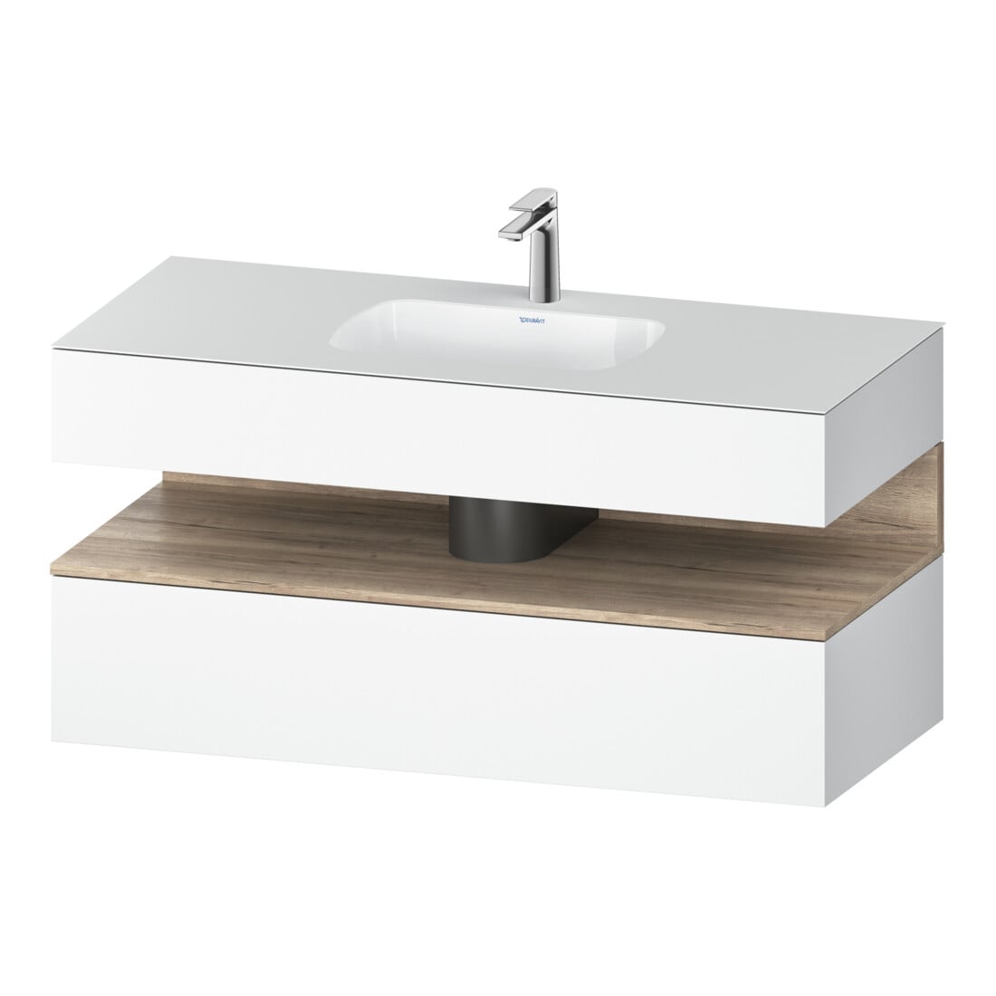 Duravit Ensemble meuble vasque encastrable Qatego 120x55x60 cm, blanc mat, Kon-WTU, niche