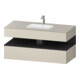 Duravit Ensemble meuble vasque encastrable Qatego 120x55x60 cm, gris mat, sous-vasque console-1