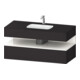 Duravit Ensemble meuble vasque encastrable Qatego 120x55x60cm, blanc/gris mat, sous-vasque console-1