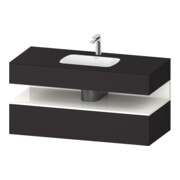 Duravit Ensemble meuble vasque encastrable Qatego 120x55x60cm, blanc/gris mat, sous-vasque console