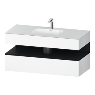 Duravit Ensemble meuble vasque encastrable Qatego 120x55x60cm, blanc mat, console sous-vasque