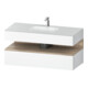 Duravit Ensemble meuble vasque encastrable Qatego 120x55x60cm, marbre E blanc, sous-meuble console-1